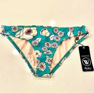 Wildfox Green Floral Swim Bottoms! NWT